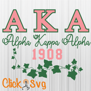 Alpha Kappa Alpha 1908 Svg - Download SVG Files for Cricut, Silhouette ...