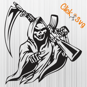 Grim Reaper AK 47 - Download SVG Files for Cricut, Silhouette and ...