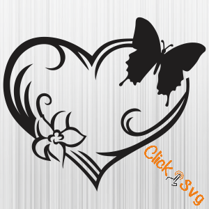 Heart Butterfly Svg - Download SVG Files for Cricut, Silhouette and