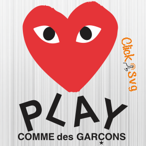 Heart Comme des Garcons Letter Svg - Download SVG Files for Cricut ...