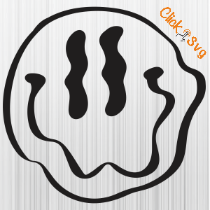 Melting Smiley Face - Download SVG Files for Cricut, Silhouette and