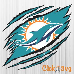 Ripped Miami Dolphins Logo Svg | Ripped Miami Dolphins Logo Png