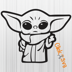 Yoda Baby Black Svg | Yoda Baby Black Png