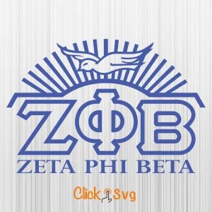 Zeta phi beta Svg