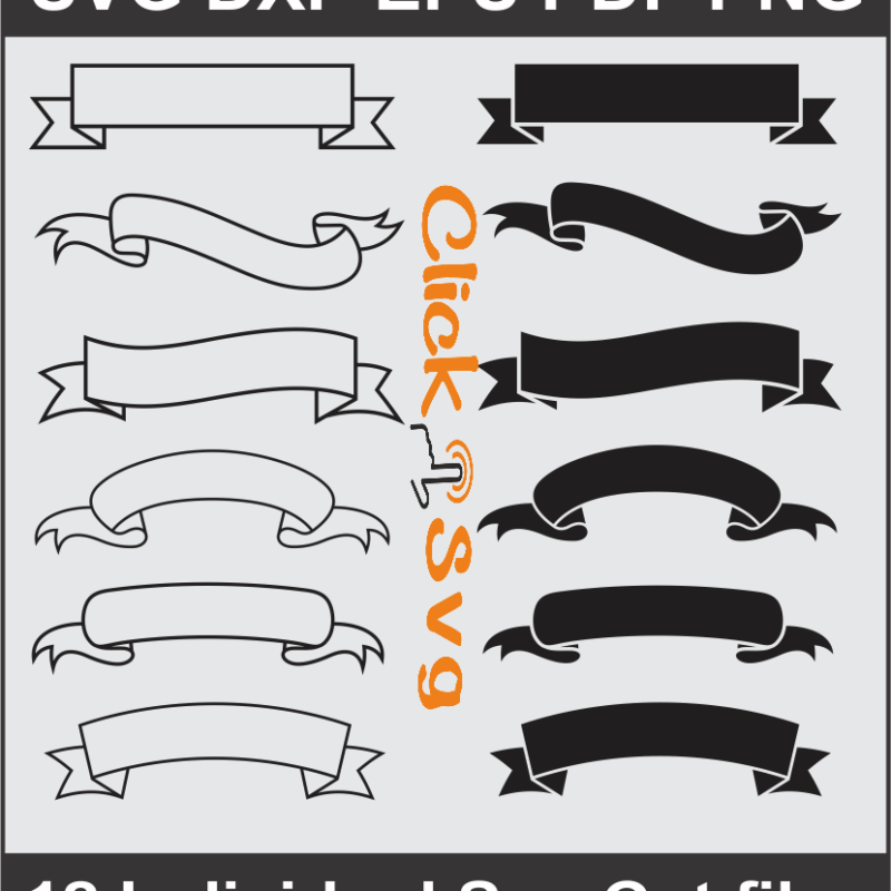 Ribbons Icons Download SVG Files for Cricut, Silhouette and sublimation