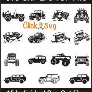 Jeep Wrangler - Download SVG Files for Cricut, Silhouette and sublimation