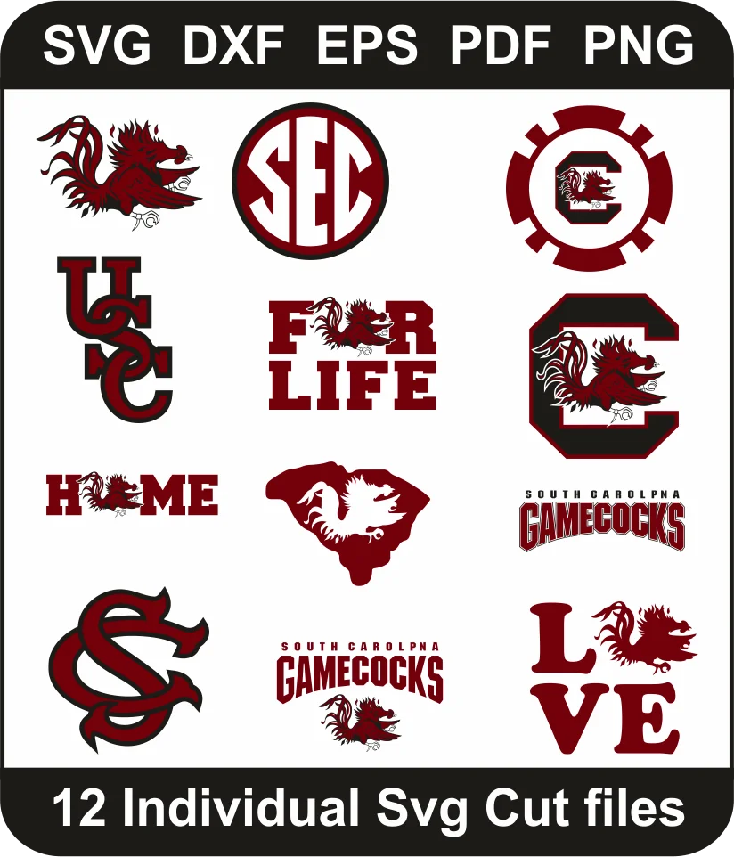 South Carolina Gamecocks Bundle Svg | South Carolina Gamecocks Bundle Png